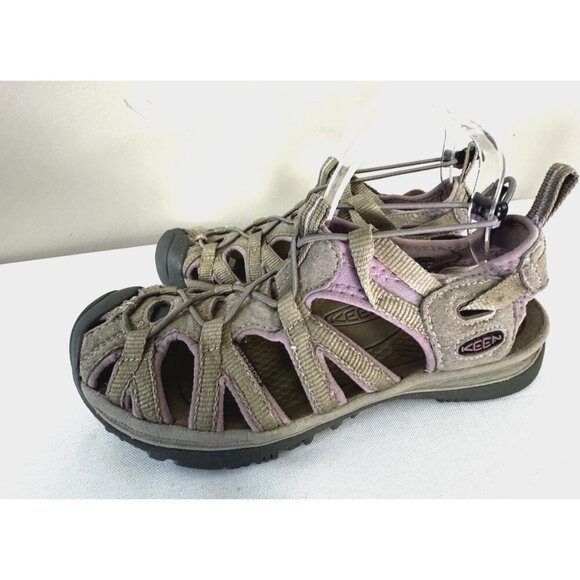KEEN 9 Womens Whisper Gray Purple Waterproof Sport Sandals Hiking Trail Gorpcore - Picture 2 of 16
